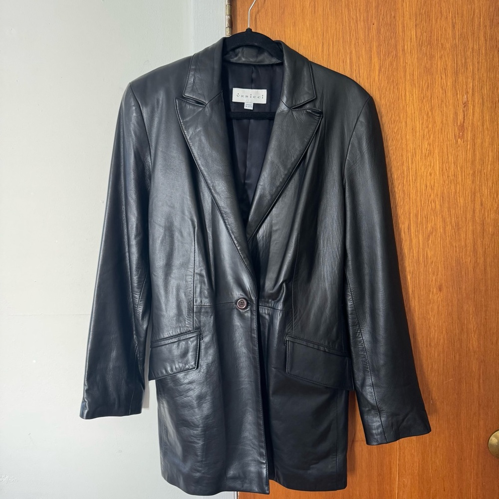 Vericci Genuine Leather Blazer